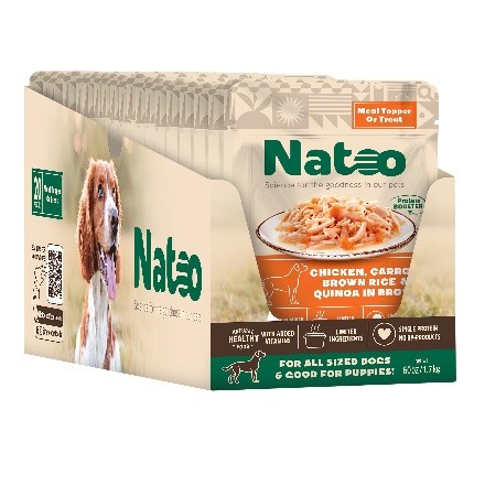 20/3oz Natoo Wet DOG -  Chicken, carrot, brown rice and quinoa in broth - Dog/Cat Supplements